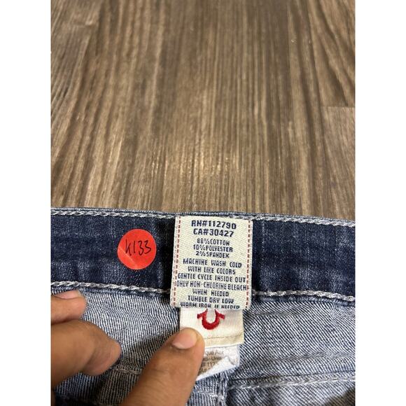 True Religion Womans Jeans Size 31 Straight 31x25 Custom Leg - Picture 8 of 14